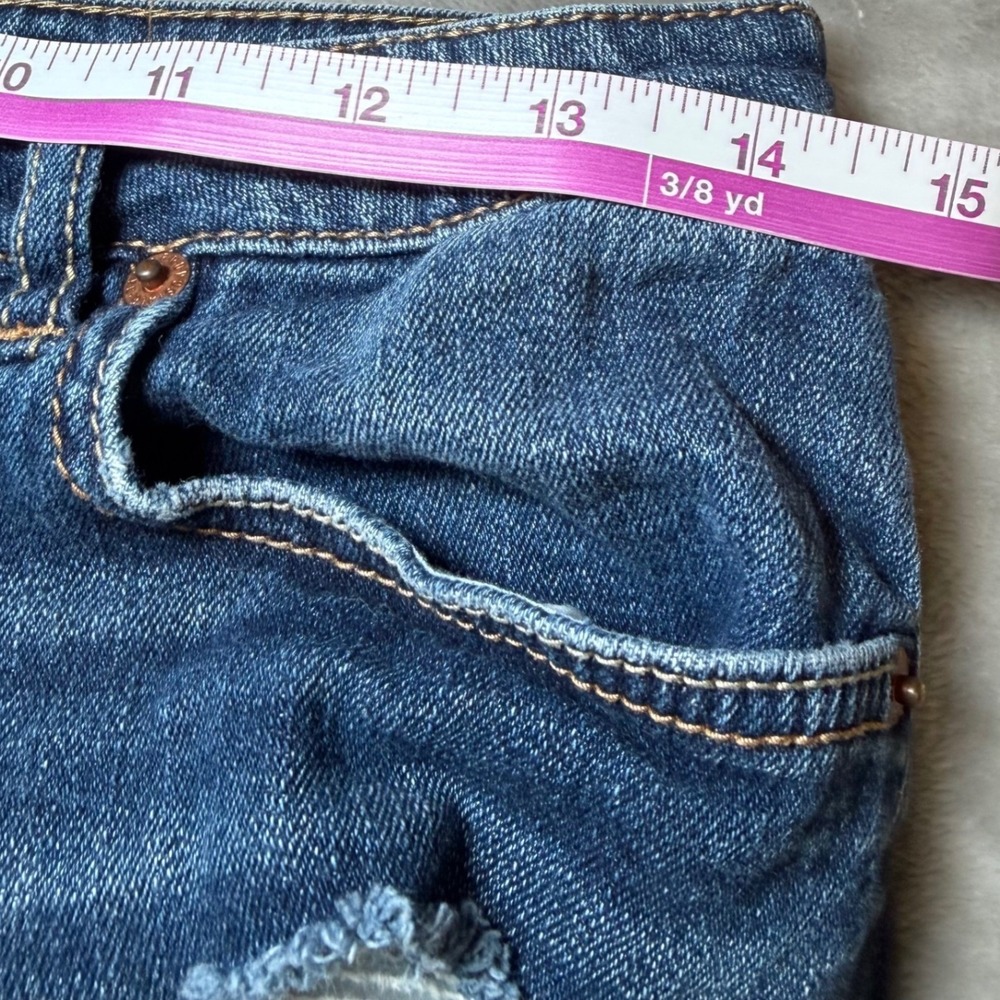 Aeropostale Women's Size 4 Distressed Denim Cutoff Shorts Womens Shorty Stretch - Picture 9 of 16